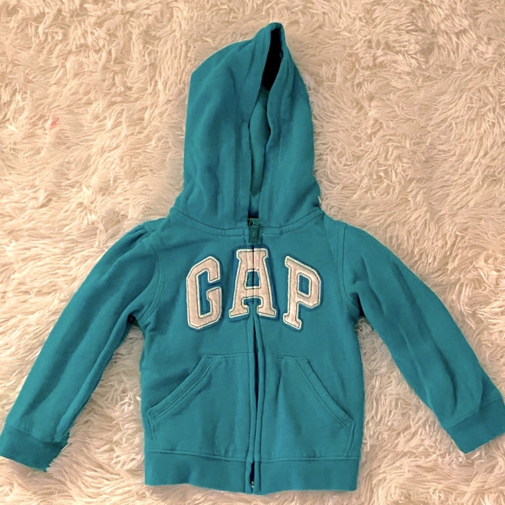 GIRLS GAP HOODED ZIP UP JACKET
